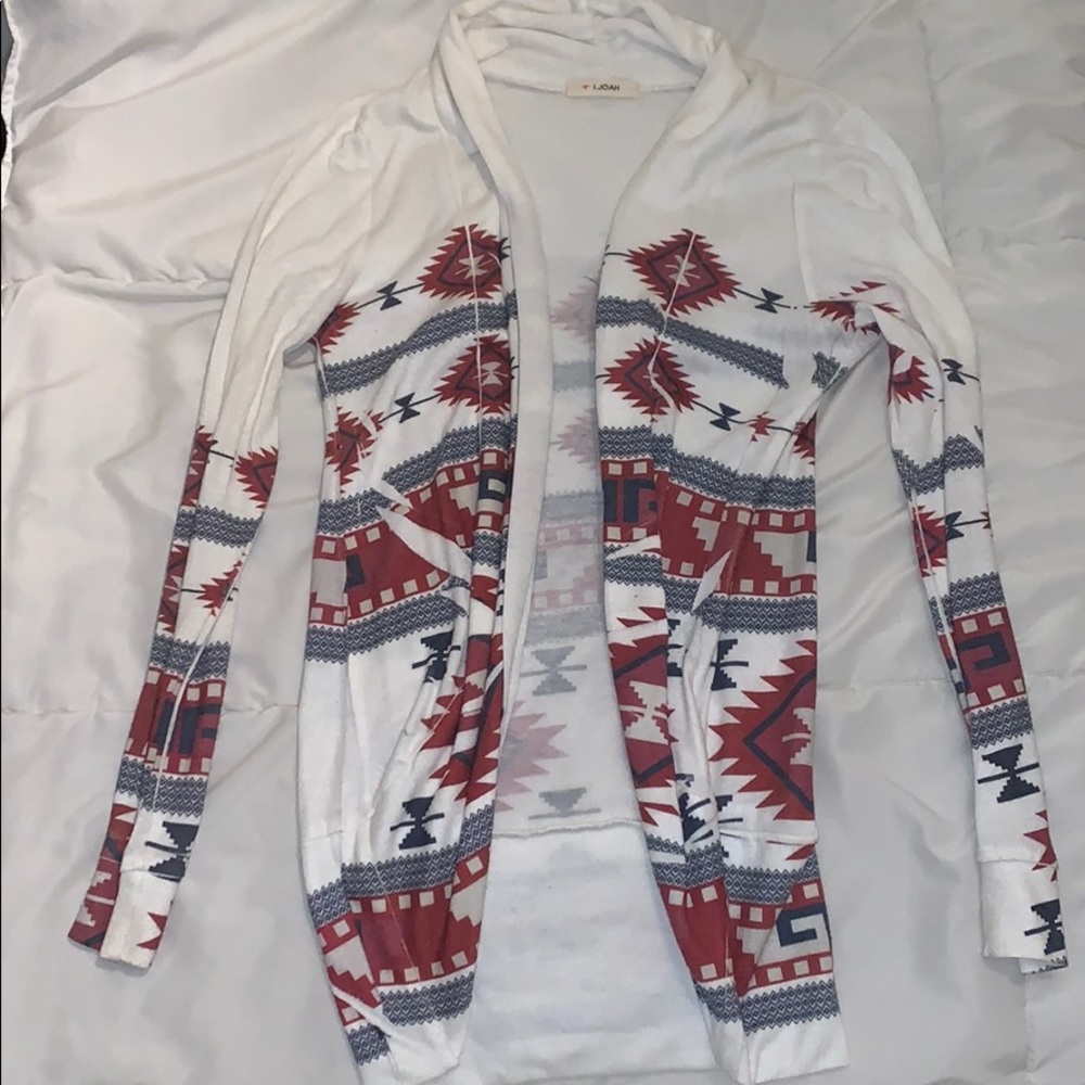 Aztec print cardigan